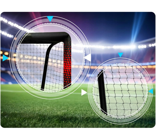 Ворота футбольні Neo‑Sport Dots NS‑473 300 х 200 х 120 см, чорно-червоні