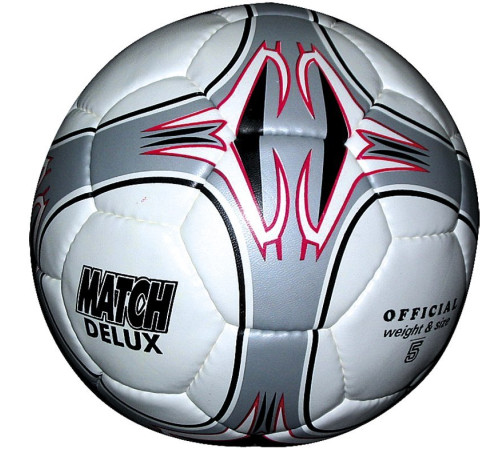 М'яч футбольний Match Deluxe розмір 5, сірий М'яч футбольний Match Deluxe розмір 5, сірий