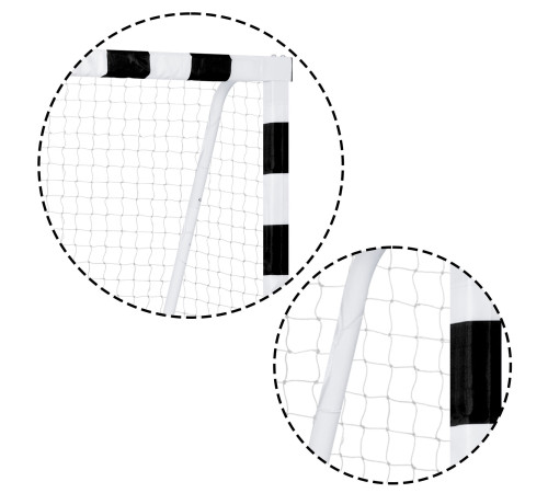 Ворота футбольні Neo‑Sport NS‑465 300 х 200 х 90 см, чорно-білі