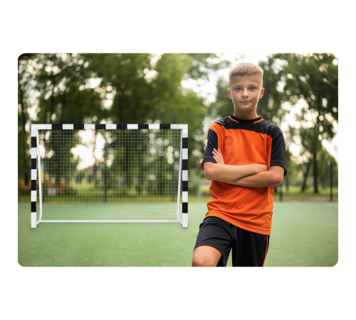 Ворота футбольні Neo‑Sport NS‑465 300 х 200 х 90 см, чорно-білі