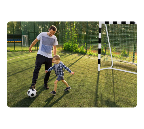 Ворота футбольні Neo‑Sport NS‑465 300 х 200 х 90 см, чорно-білі