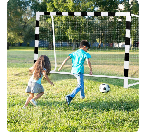 Ворота футбольні Neo‑Sport NS‑465 300 х 200 х 90 см, чорно-білі
