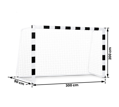 Ворота футбольні Neo‑Sport NS‑465 300 х 200 х 90 см, чорно-білі