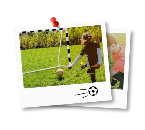 Ворота футбольні Neo‑Sport NS‑465 300 х 200 х 90 см, чорно-білі