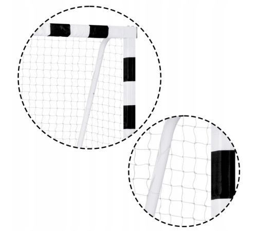 Ворота футбольні Neo‑Sport NS‑465 300 х 200 х 90 см, чорно-білі