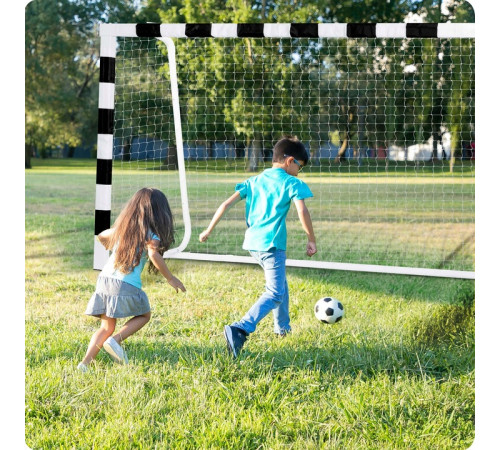 Ворота футбольні Neo‑Sport NS‑465 300 х 200 х 90 см, чорно-білі