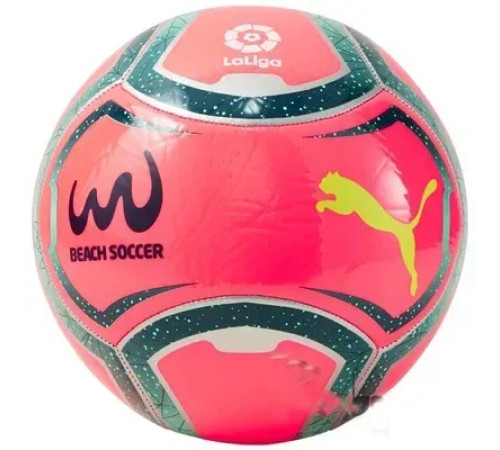 М'яч футбольний Puma Beach Football MS розмір 5, рожево-зелений