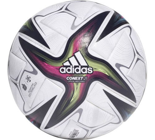 Футбольний м'яч Adidas Conext 21 Ekstraklasa PRO GU1550 GU1550 - білий зі вставками Футбольний м'яч Adidas Conext 21 Ekstraklasa PRO GU1550 GU1550 - білий зі вставками