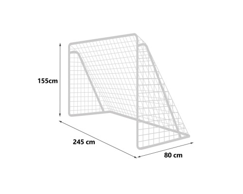 Ворота футбольні 245 x 155 x 80 см + мішень