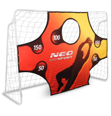Ворота футбольні Neo-Sport 245 x 155 x 80 см, білі