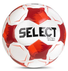 М'яч футзальний Select Futsal Samba v26 розмір 4, біло-червоний