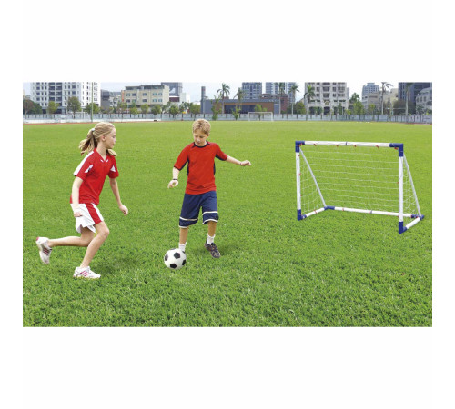 Ворота футбольні Outdoor-Play JC-319A 122 х 91,5 х 60 см, біло-сині Ворота футбольні Outdoor-Play JC-319A 122 х 91,5 х 60 см, біло-сині