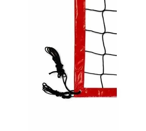 Сітка волейбольна Romi Sport "Професійна 9,5 м.", 3 мм.(PP) black/red