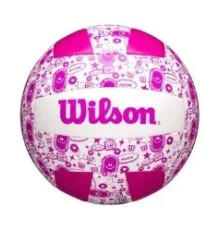 М'яч волейбольний Wilson STAMP VB розмір 5, біло-рожевий