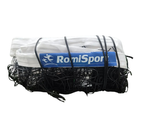 Сітка волейбольна Romi Sport 0,27 см, 850 см, чорно-біла