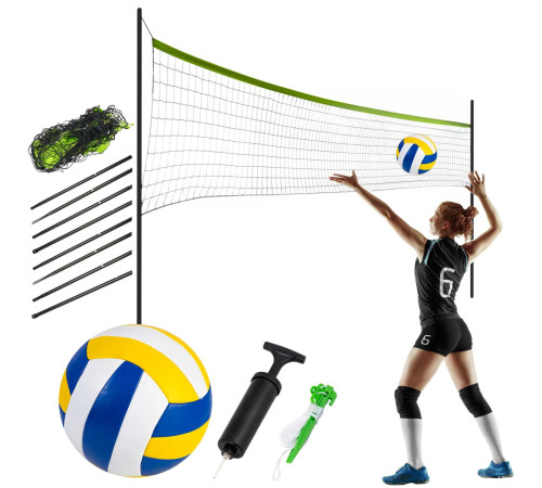 Сітка та рамка для волейболу та бадмінтону 570 см Сітка та рамка для волейболу та бадмінтону 570 см