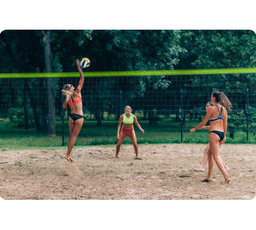 Сітка волейбольна Neo-Sport 1498 570 х 55 см, чорно-зелена