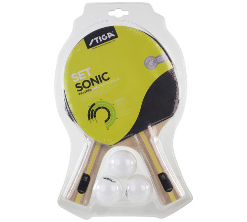Набір для настільного тенісу Stiga Sonic Hobby 2 Bats 3 Balls (1220-2816-01) Набір для настільного тенісу Stiga Sonic Hobby 2 Bats 3 Balls (1220-2816-01)