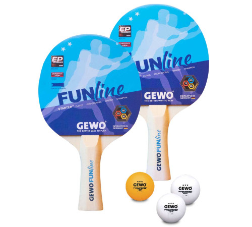 Набір для настільного тенісу Gewo Double-Fun 2 Bats 3 Balls (96960000) Набір для настільного тенісу Gewo Double-Fun 2 Bats 3 Balls (96960000)