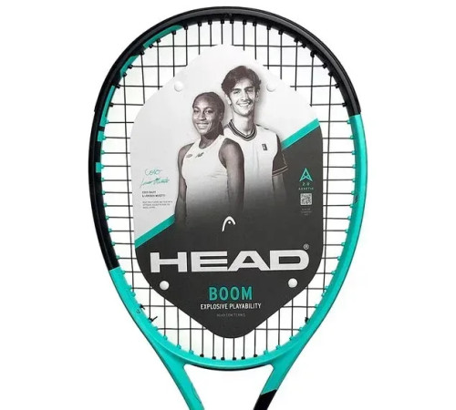 Ракетка для тенісу Head Boom Jr. 2024 Gr1, чорно-бірюзова