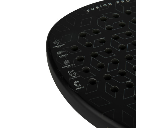 Ракетка для падел тенісу VIRTUFIT FUSION PRO, чорно-срібляста