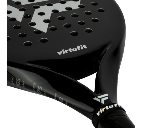 Ракетка для падел тенісу VIRTUFIT HYBRID, чорно-срібляста