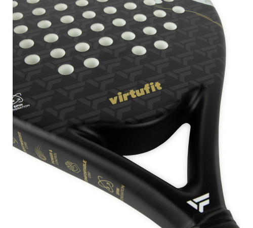 Ракетка для падел тенісу VIRTUFIT PRECISION PRO, чорно-золотиста