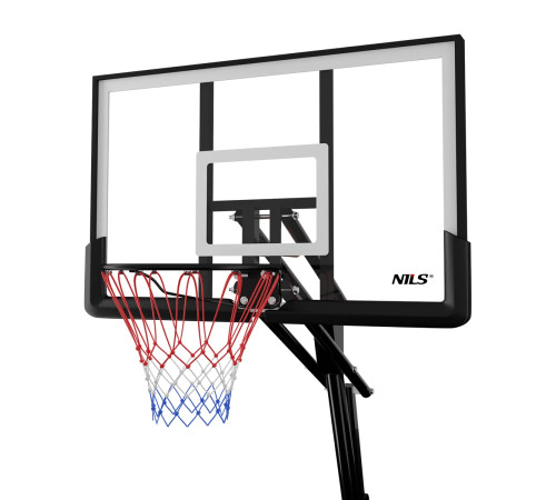 Стійка баскетбольна NILS ZDK024 317 см, чорно-біла Стійка баскетбольна NILS ZDK024 317 см, чорно-біла