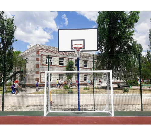 Стійка баскетбольна на одній опорі, синя