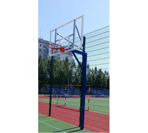 Стійка баскетбольна на одній опорі, синя