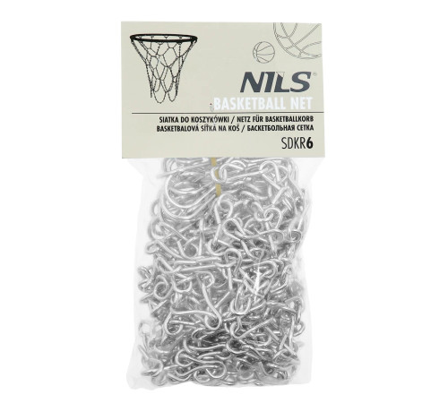 Сітка баскетбольна NILS SDKR6 45 см, сіра Сітка баскетбольна NILS SDKR6 45 см, сіра