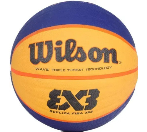 М'яч баскетбольний Wilson Fiba 3X3 розмір 6, оранжево-синій