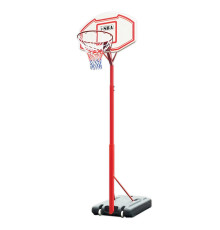 Стійка баскетбольна SBA PE003 260 см, червоно-біла