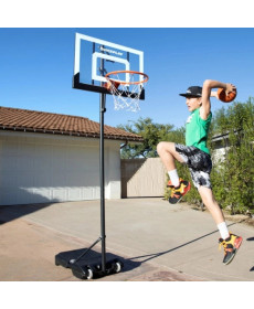 Стійка баскетбольна QUICKPLAY BALLER MINI HOOP 100–212 см, чорна