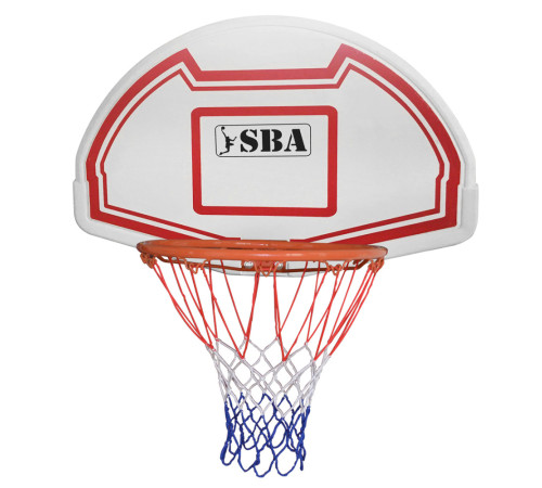 Щит баскетбольний SBA S005 90 x 60 см, червоно-білий