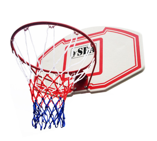 Щит баскетбольний SBA S005 90 x 60 см, червоно-білий