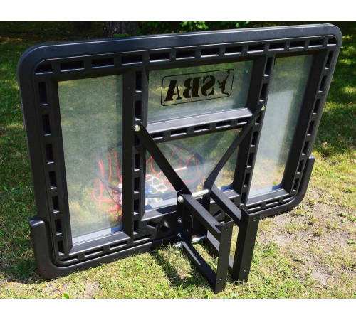 Щит баскетбольний SBA S007 110 x 75 см, чорно-сірий