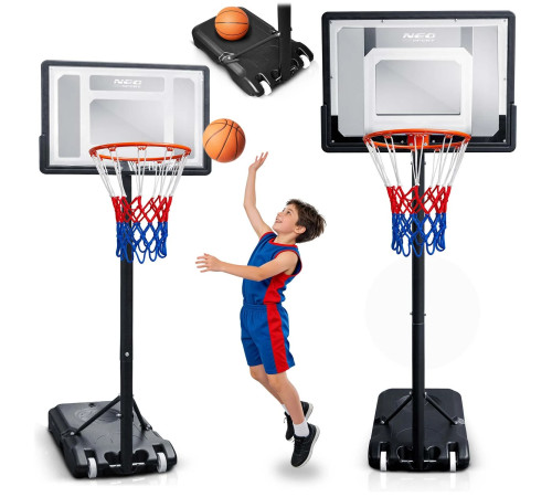 Стійка для баскетболу Neo‑Sport NS‑280 150-210 см, чорна
