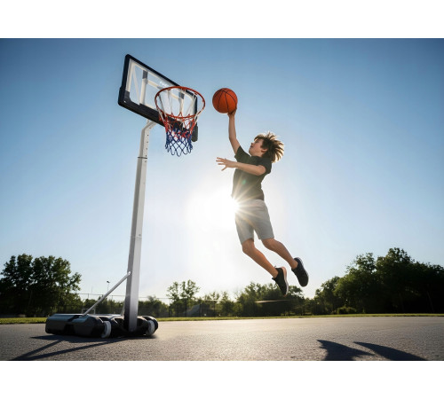 Стійка для баскетболу Neo‑Sport NS‑281 150-260 см, чорна