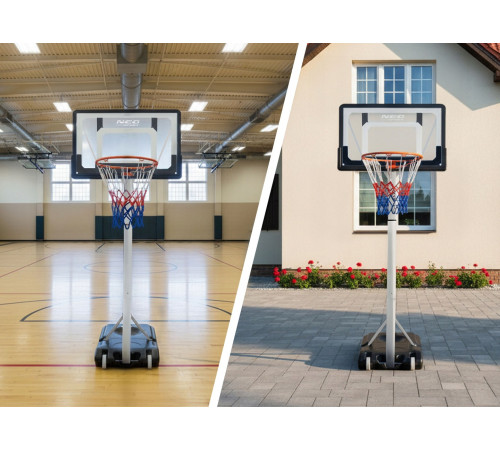 Стійка для баскетболу Neo‑Sport NS‑281 150-260 см, чорна