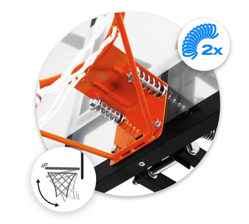 Kosz do koszykówki regulowany 160-305cm stabilny duży Neo-Sport NS-284