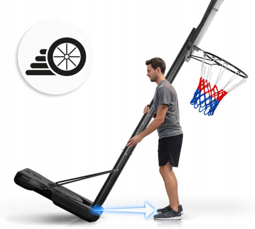 Стійка для баскетболу Neo‑Sport NS‑282 135-300 см, чорна