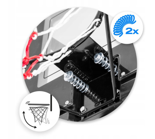 Стійка для баскетболу Neo‑Sport NS‑283 170-305 см, чорна