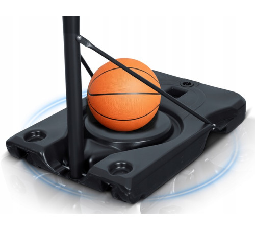 Стійка для баскетболу Neo‑Sport NS‑283 170-305 см, чорна