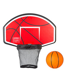 Щит баскетбольний inSPORTline Projammer для батутів 72 х 50 см + м'яч, чорно-червоний