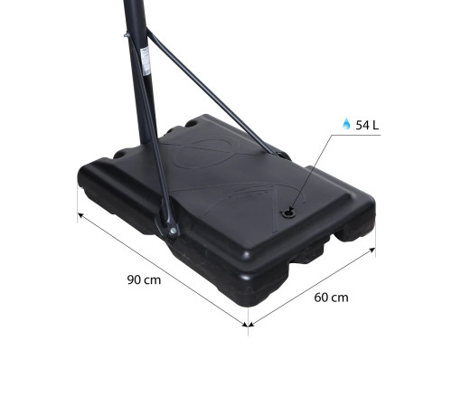 Стійка баскетбольна NILS ZDK319E 305 см, чорно-жовта Стійка баскетбольна NILS ZDK319E 305 см, чорно-жовта