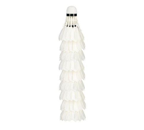 S505-12 FEATHER SHUTTLECOOCKS WHITE PACK. 12 PCS WISH