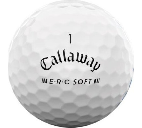 М'ячі для гольфу Callaway Erc Soft Triple Track 2023 12 шт, білі М'ячі для гольфу Callaway Erc Soft Triple Track 2023 12 шт, білі