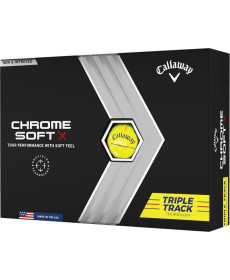 М'ячі для гольфу Callaway Chrome Soft X Triple Track 12 шт, жовті