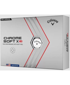 М'ячі для гольфу Callaway Chrome Soft X LS 12 шт, білі